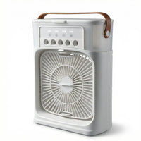 Climatizador Ar Portátil USB 3 em 1 Umidificador Ventilador Mini Ar Condicionado Branco Econômico