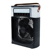 Climatizador Ar Portátil USB 3 em 1 Umidificador Ventilador Mini Ar Condicionado Preto Silencioso