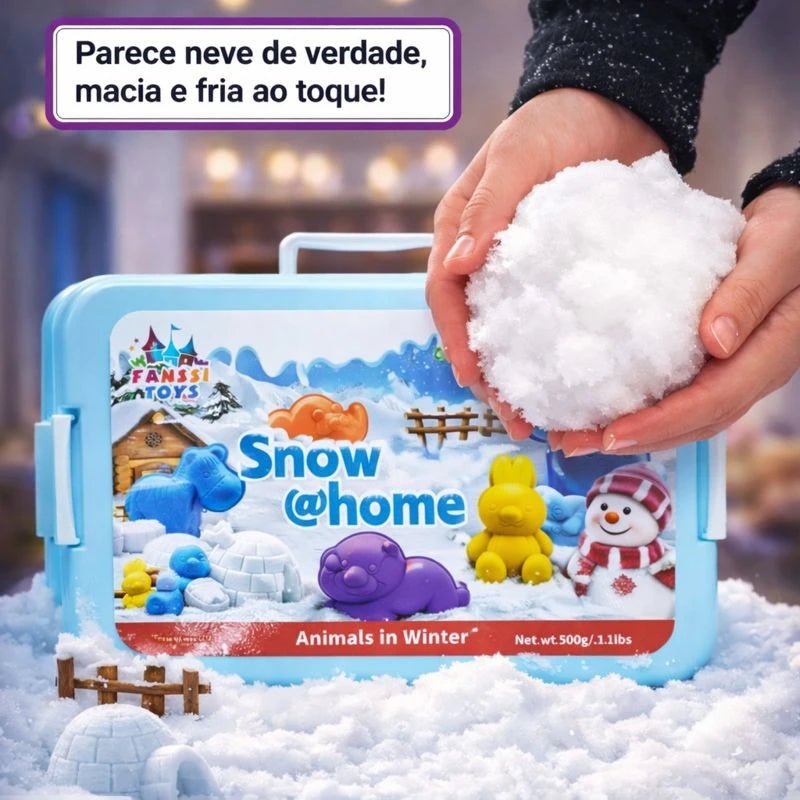 Maleta Brinquedo Neve Artificial Sensorial Educativo Crianças Animais Inverno - X-Varejo Ltda-Me
