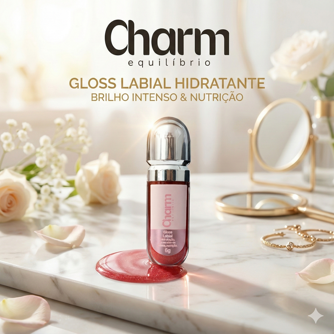 CharmEquilibrio Gloss Labial 6G NanoTecnologia Brilho Intenso Hidratante X-Varejo loja online