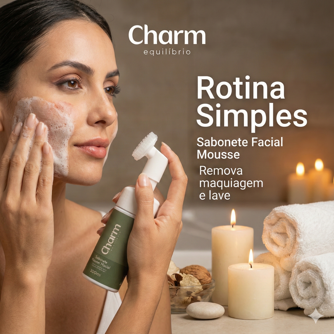 CharmEquilibrio Sabonete Facial Mousse 150ml - Limpeza Profunda X-Varejo loja online