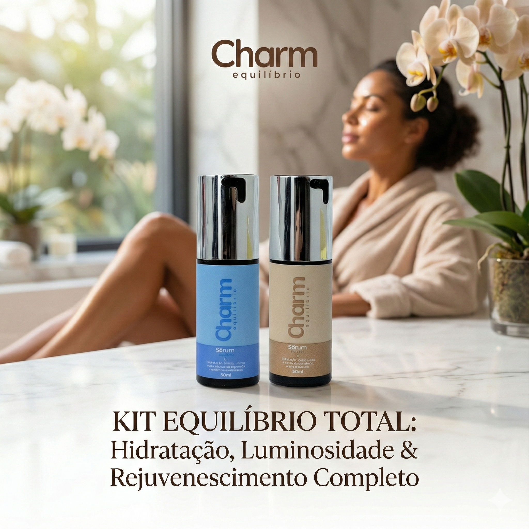 CharmEquilibrio Kit Seruns Noturno e Diurno Proteção Hidratação Regeneração Intensiva X-Varejo loja online