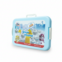 Snow @Home Castelo Portátil Brinquedo Neve Artificial Maleta Sensorial Educativo Crianças 3-10 Anos