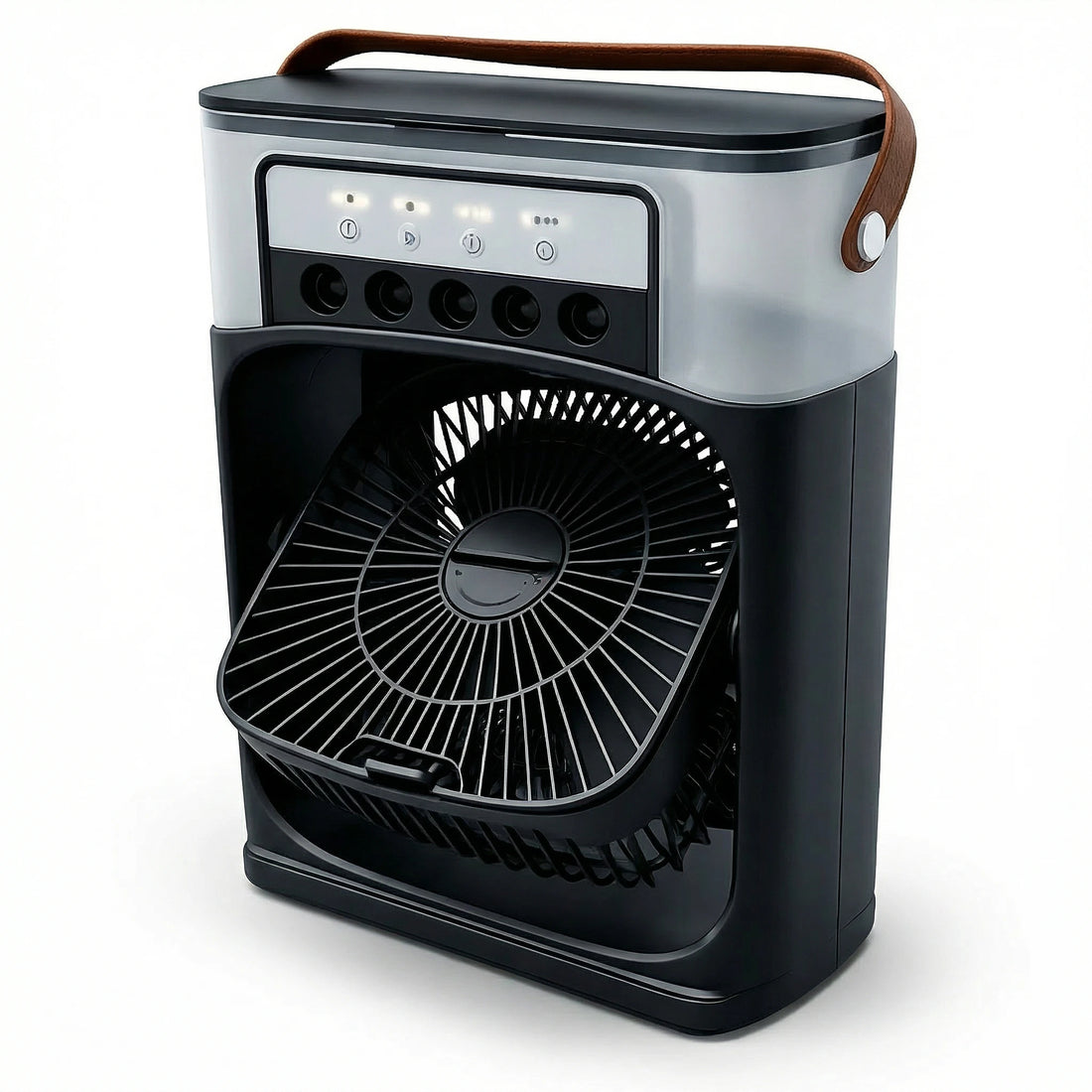 Climatizador Ar Portátil USB 3 em 1 Umidificador Ventilador Mini Ar Condicionado Preto Silencioso - X - Varejo Ltda - Me