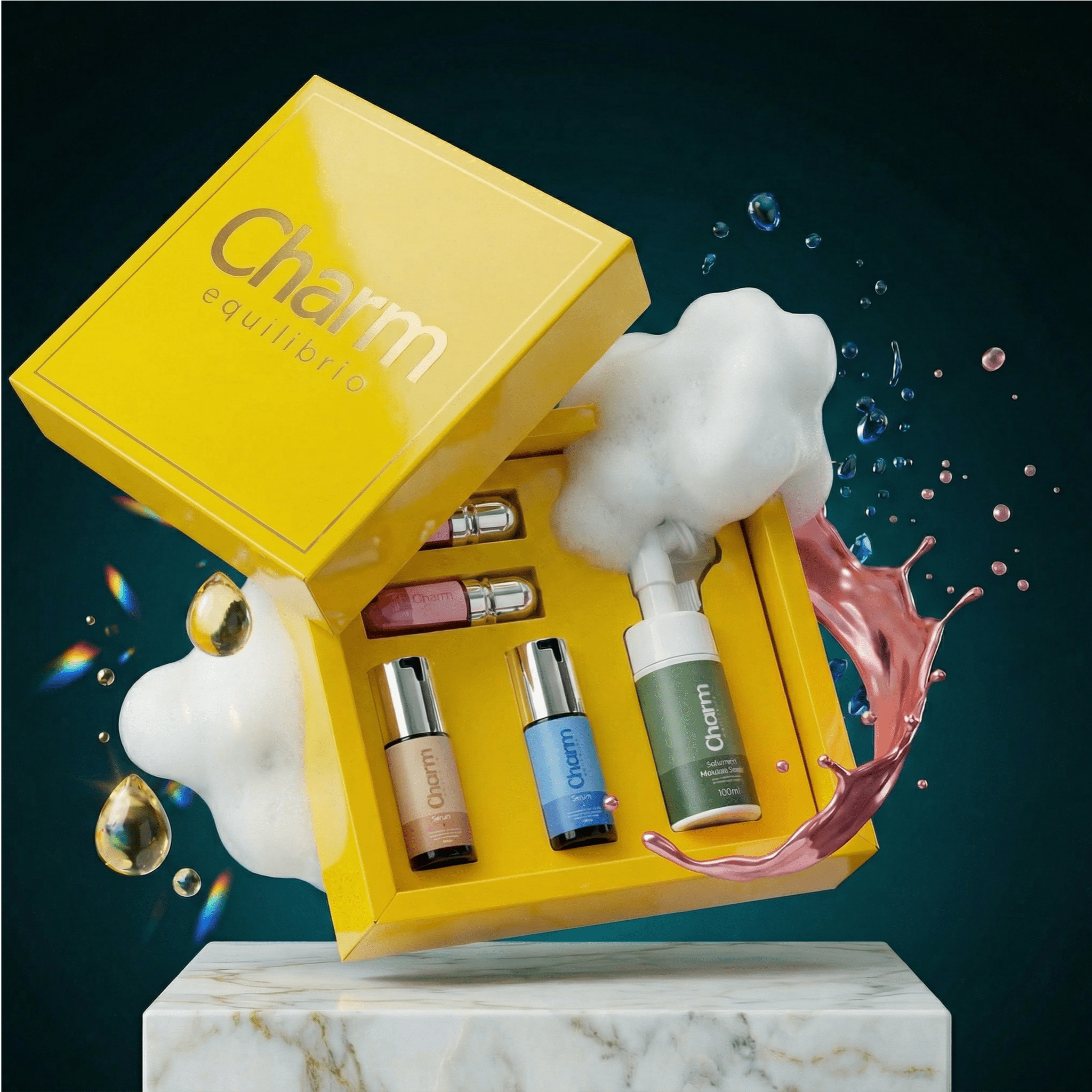 Kit Charme Equilíbrio – Skincare Dermocosméticos para Rosto Lábios com Rotina Completa - X - Varejo Ltda - Me