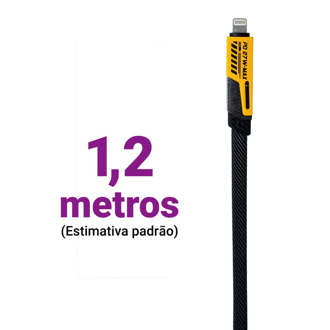 Cabo 4 em 1 Carregador Turbo USB Tipo-C Lightning Carregamento Rápido 65W Universal Celular