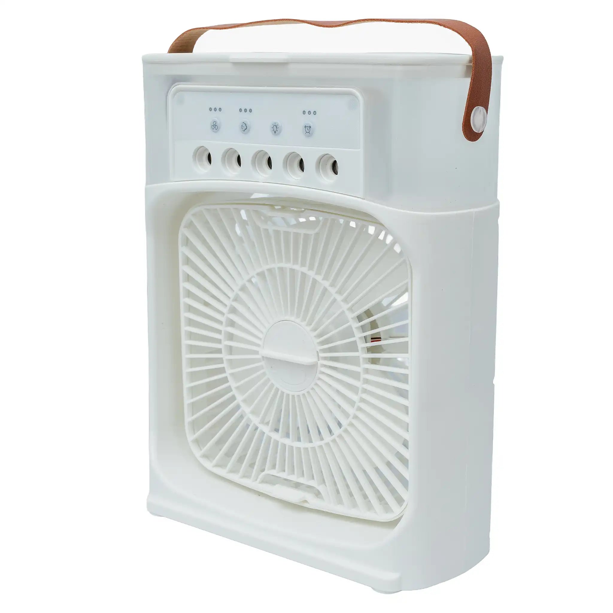 Climatizador Ar Portátil USB 3 em 1 Umidificador Ventilador Mini Ar Condicionado Branco Econômico