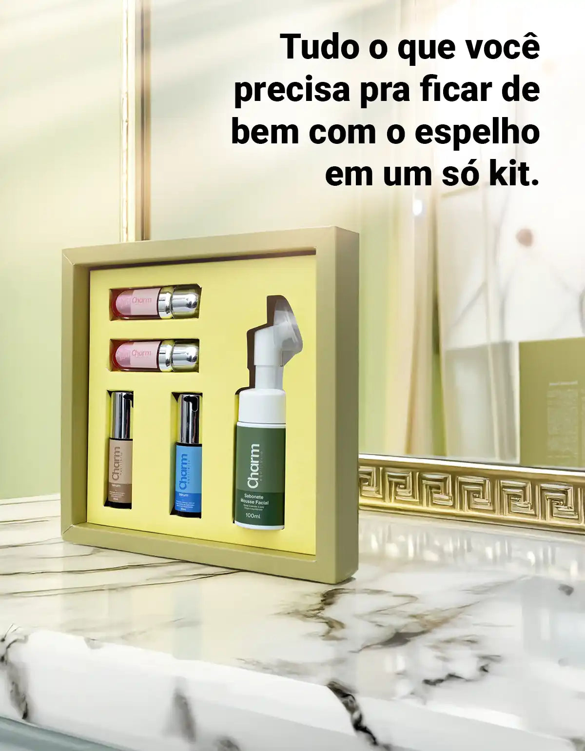 Kit Dermocosméticos Charme Equilibrio Cuidados Pele Beleza Completo Tratamento Facial Corporal