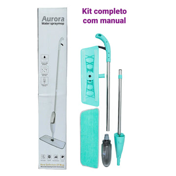 Mop Spray 400ml Rodo Limpeza Piso Microfibra Reservatório Água Esfregão Prático Gatilho Mágico