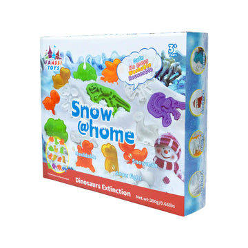 Snow @Home Era Dinossauros Kit Neve Artificial Moldes Pré-Históricos Sensorial Brinquedo Educativo