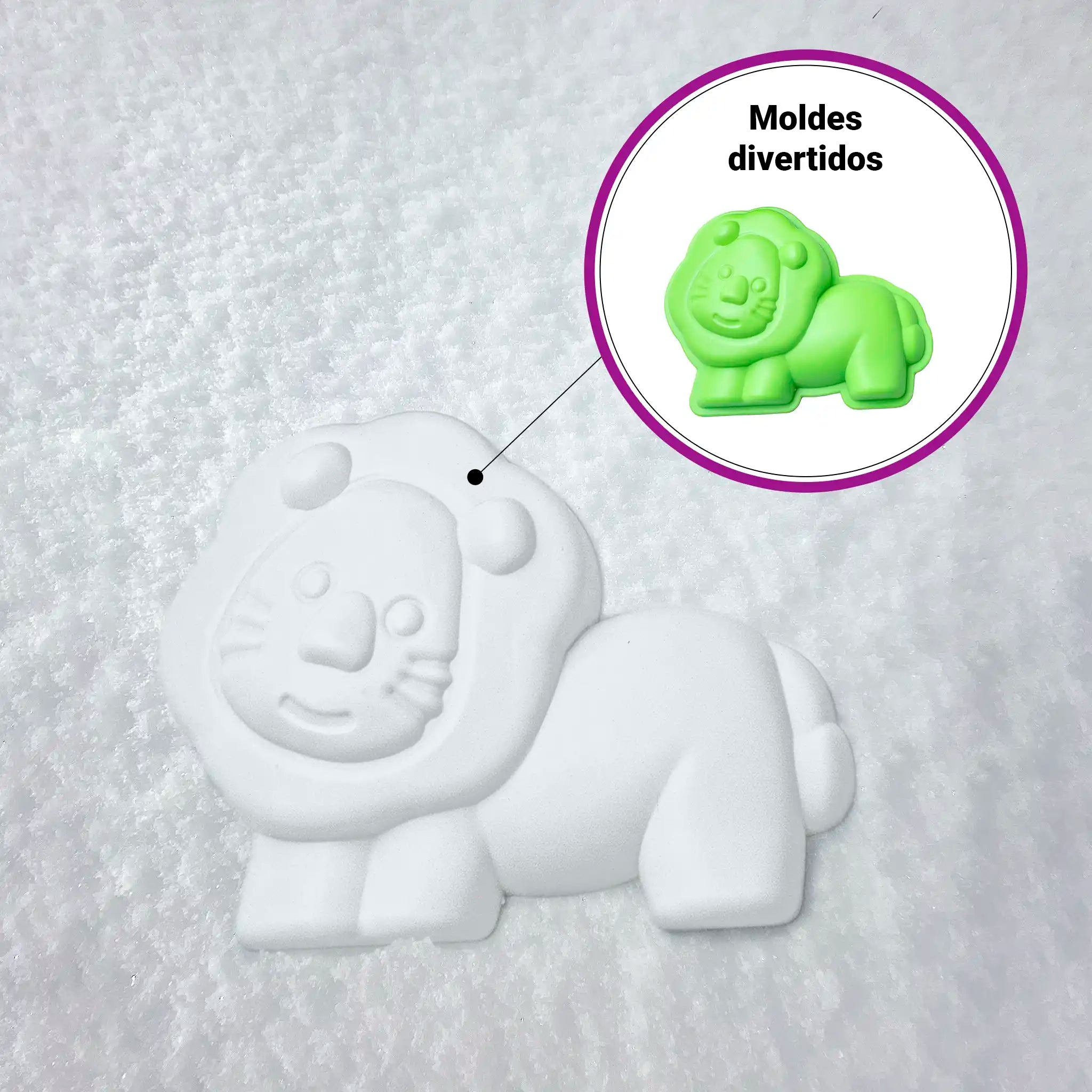 Snow @Home Animais Inverno Maleta Neve Artificial Moldes Bichinhos Educativo Sensorial Crianças