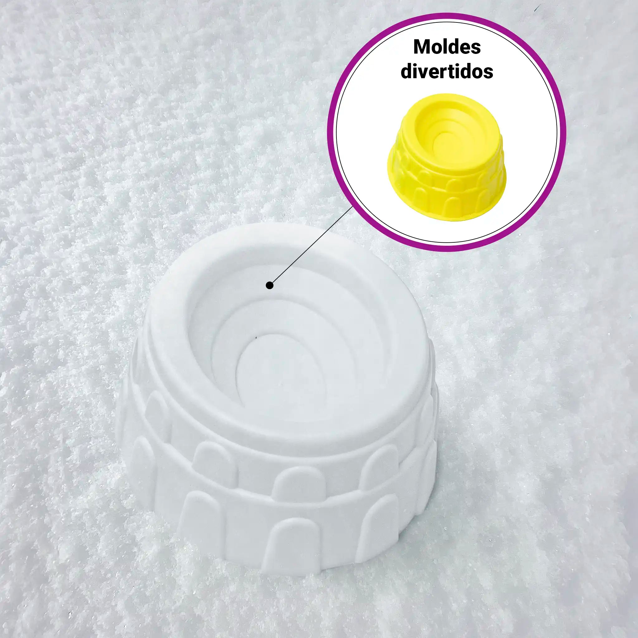 Snow @Home Mega Castelo Neve Artificial Kit Sensorial Criativo Moldes Construção Brinquedo Premium