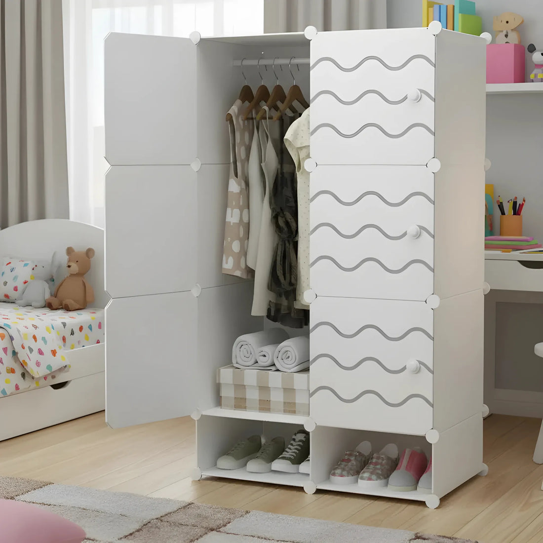 Organizador de Roupas Suspenso em Material PP com Um Andar para Sapatos Branco Portatil X-Varejo loja online