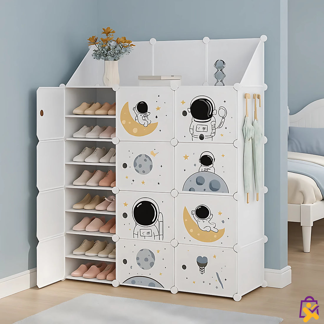 Organizador Sapateira Roupa Infantil 12 Portas Dobrável Portatil Modular X-Varejo loja online