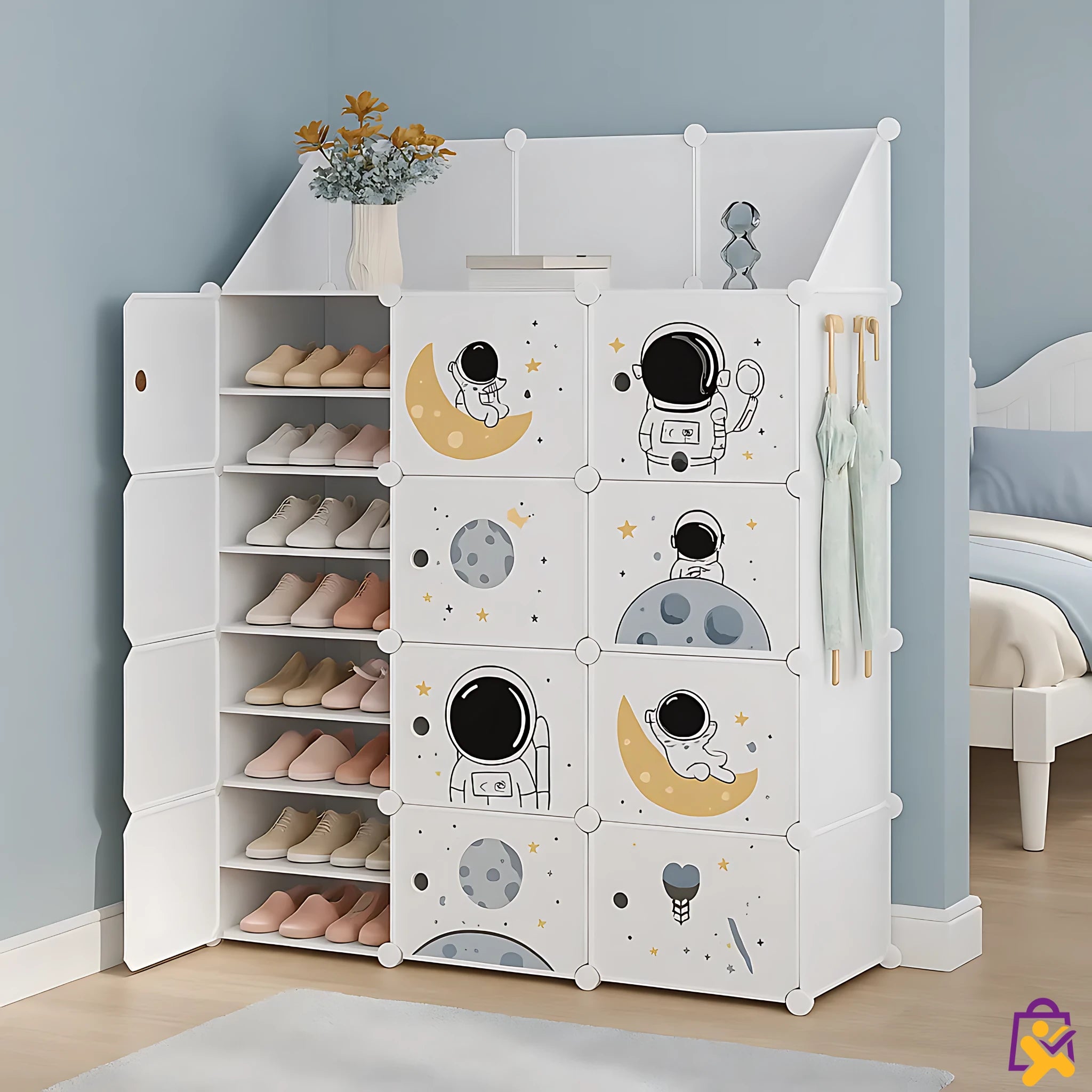 Organizador Sapateira Roupa Infantil 12 Portas Dobrável Portatil Modular X-Varejo loja online