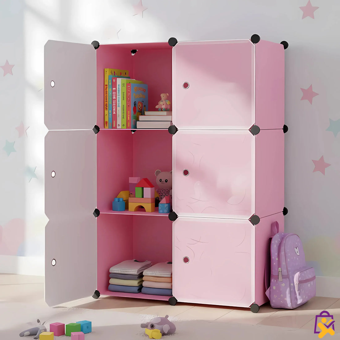 Organizador Modular Guarda Roupa Portátil Rosa Ajustavel Impermeavel X-Varejo loja online