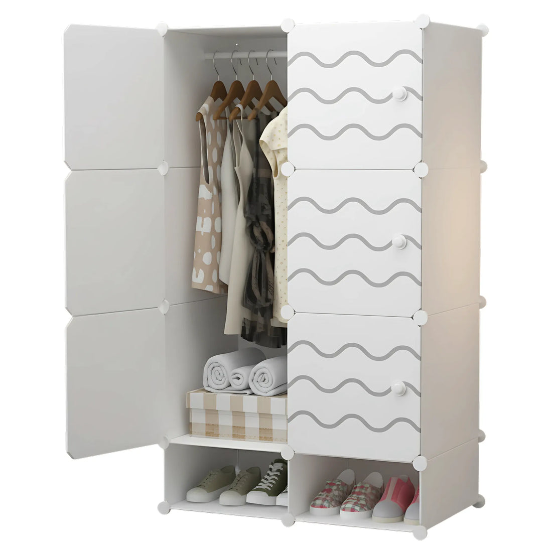 Organizador de Roupas Suspenso em Material PP com Um Andar para Sapatos Branco Portatil X-Varejo loja online