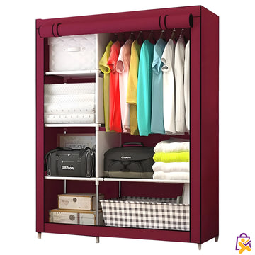 Organizador Dobrável Roupa Intima Guarda-roupa 6 Prateleiras Vermelho Impermeável Portatil X-Varejo loja online