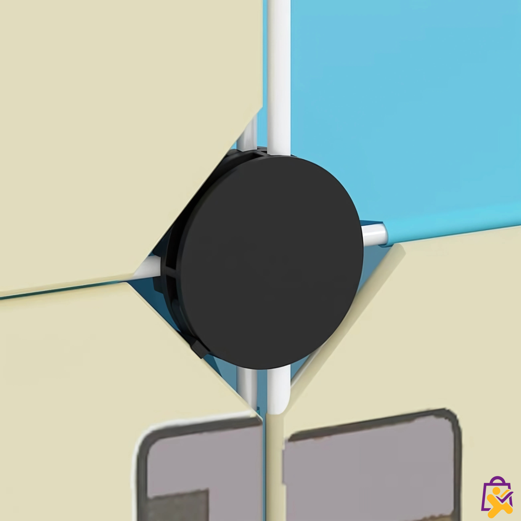 Organizador Modular Infantil Estilo Castelo com Cavaleiro – 6 Cubos (4 Fechados + 2 Abertos) – DIY