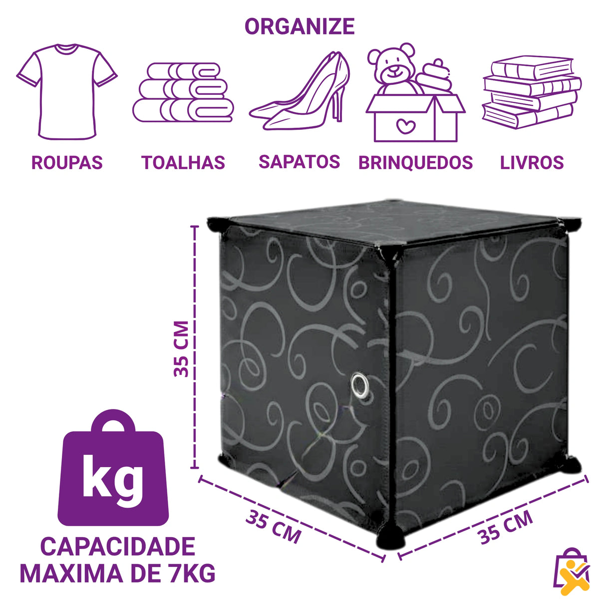 Guarda Roupa Infantil Modular Estampa Esportiva 95 Racing Organizador Roupas Criança Colorido - X - Varejo Ltda - Me